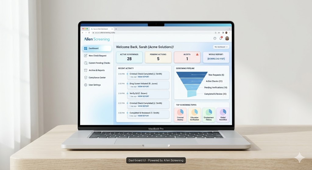 Klearified Secure Dashboard Preview